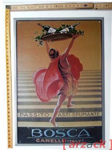 Targa Pubblicitaria in Latta PASSITO BOSCA Targhe Pubblicitarie Hachette