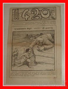 420 SETTIMANALE POLITICO SATIRICO N 155 Nerbini 24/12/1917