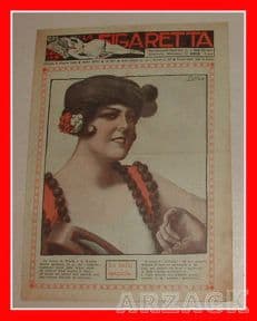LA SIGARETTA 827 NERBINI 4/6/1922 rivista erotica