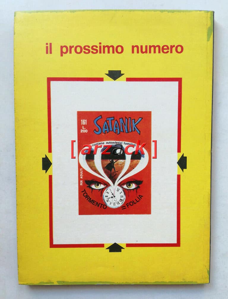SATANIK n 160 Codice Segreto CORNO 1970 con adesivi ADESIVI - immagine 4