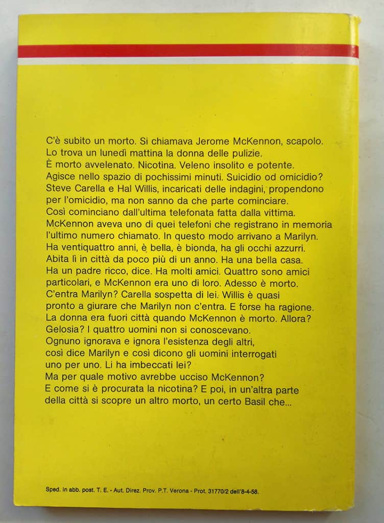 IL GIALLO MONDADORI 2011 Veleno per l'87° distretto ED McBAIN 1987 - immagine 2