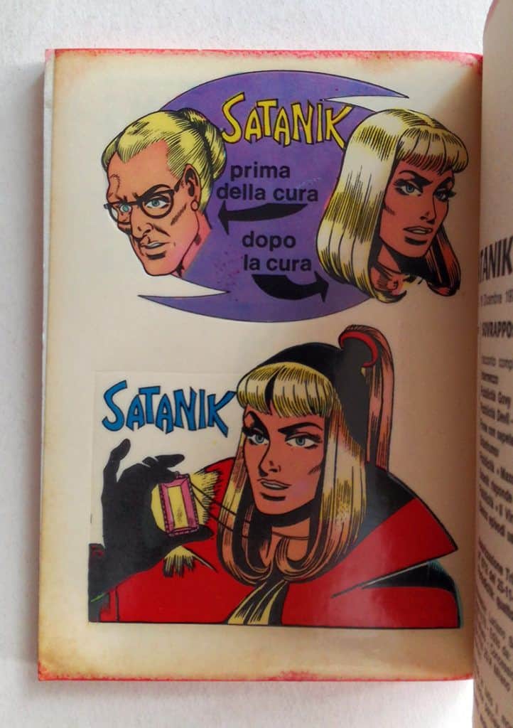 SATANIK n 155 sovrapposizione CORNO 1970 con ADESIVI - immagine 2