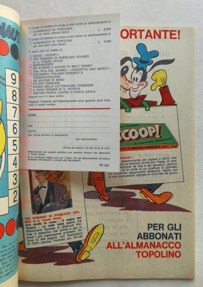 ALBI D'ORO Almanacco Topolino N 12 dicembre 1965 con cedola abbonamento - immagine 2