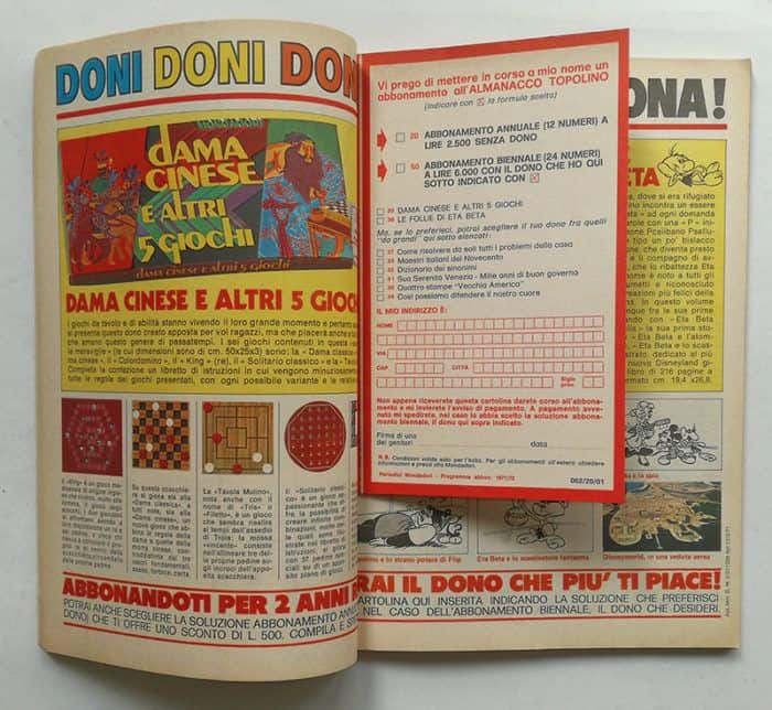 ALBI D'ORO Almanacco Topolino N 180 ottobre 1971 + Cartolina - immagine 2