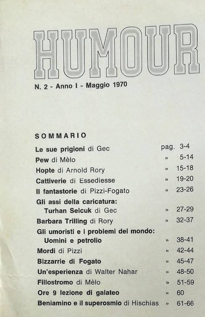 HUMOUR 2 La nuova rivista di comics INSUBRIA 1970 - immagine 3