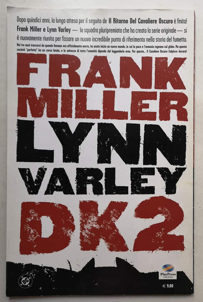 DK2 IL CAVALIERE OSCURO 1 Frank Miller Batman PLAY PRESS - immagine 2
