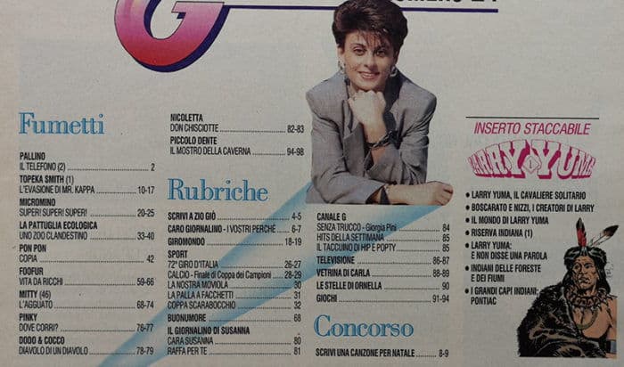 Il Giornalino N 21 1989 MITTY 72° Giro d'Italia inserto LARRY YUMA - immagine 2