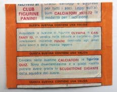 BUSTINA SIGILLATA CALCIATORI PANINI 1971