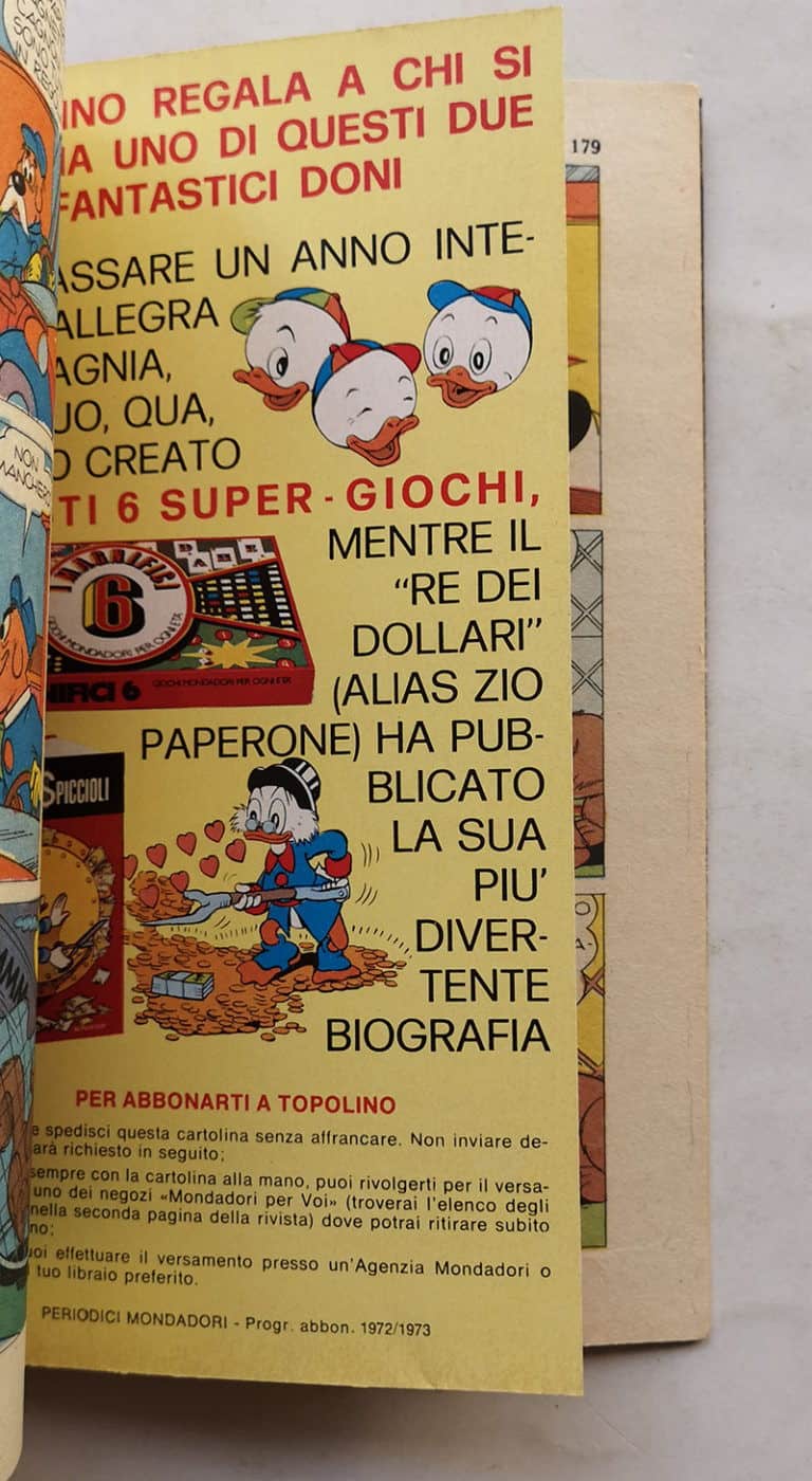 TOPOLINO LIBRETTO n 886 cartolina abbonamento bollino 1972 - immagine 3