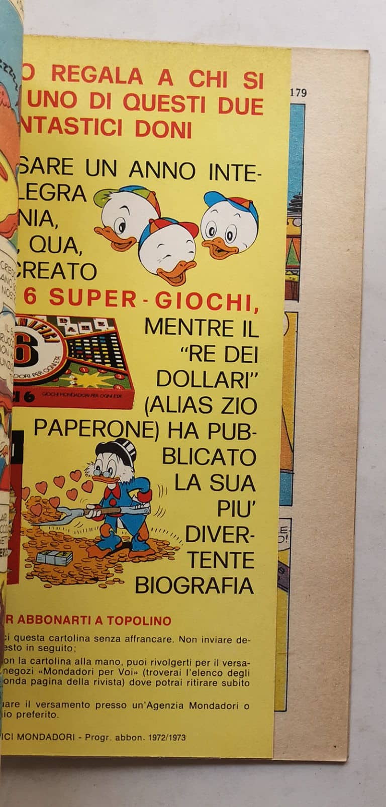 TOPOLINO LIBRETTO n 890 cartolina abbonamento bollino 1972 - immagine 3