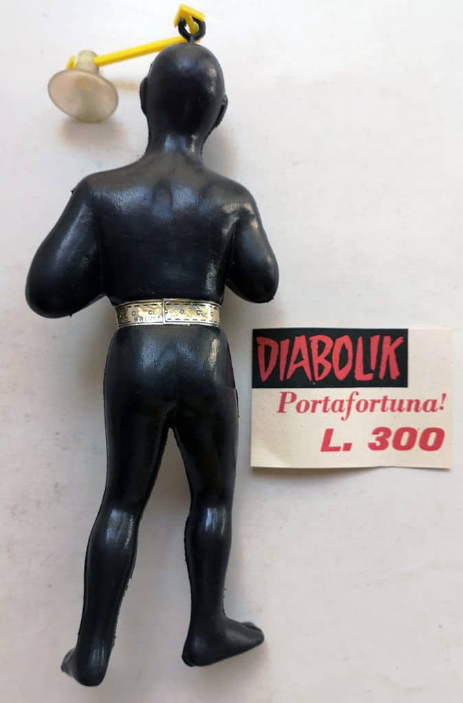 DIABOLIK pupazzo non peloso con ventosa e tagliando portafortuna L. 300 - immagine 2
