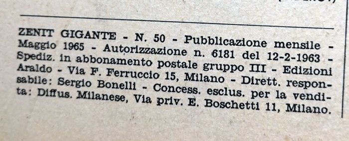 ZENITH GIGANTE Un Ragazzo Nel Far West N 50 L'isola del Diavolo ARALDO 1965 - immagine 3