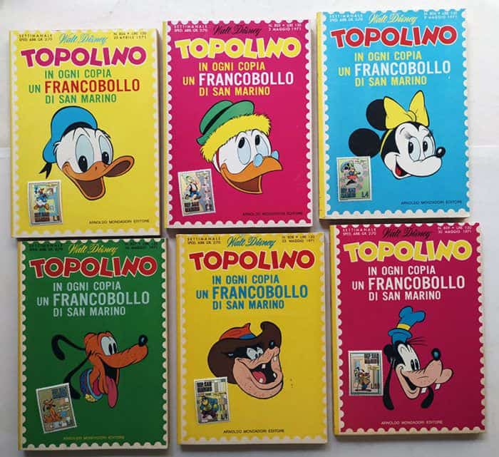 Topolino francobolli San Marino