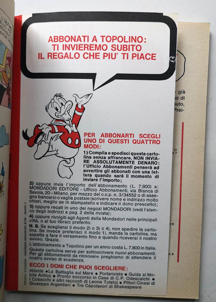 TOPOLINO LIBRETTO n 620 con cartolina abbonamento 1967 - immagine 2