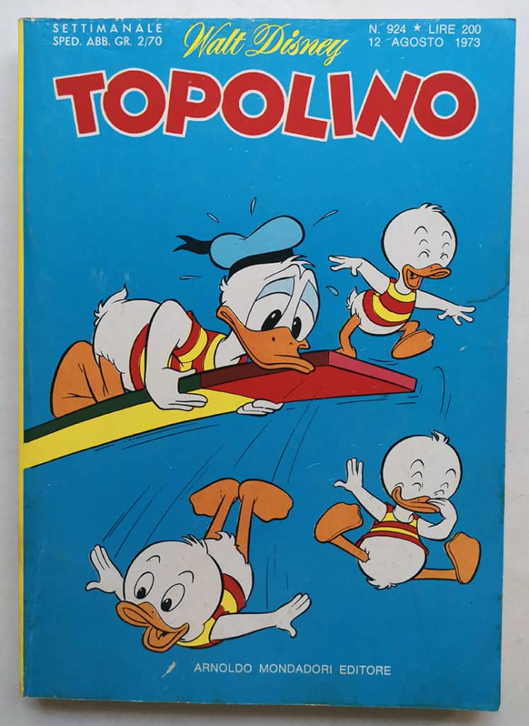 TOPOLINO LIBRETTO n 924 inserto regionale PAPERPLANE bollino 1973