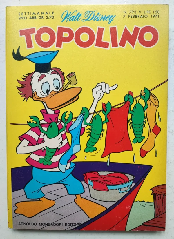 TOPOLINO LIBRETTO n 793 cartolina abbonamento bollino 1971