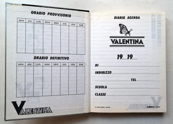 DIARIO VALENTINA (grigio) GUIDO CREPAX Malipiero 1990 - immagine 2