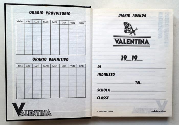 DIARIO VALENTINA (nero) GUIDO CREPAX Malipiero 1990 - immagine 2