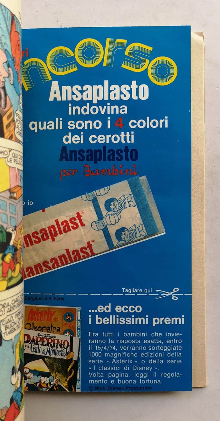 TOPOLINO LIBRETTO n 945 cartolina con cerotto HANSAPLAST bollino 1974 - immagine 4