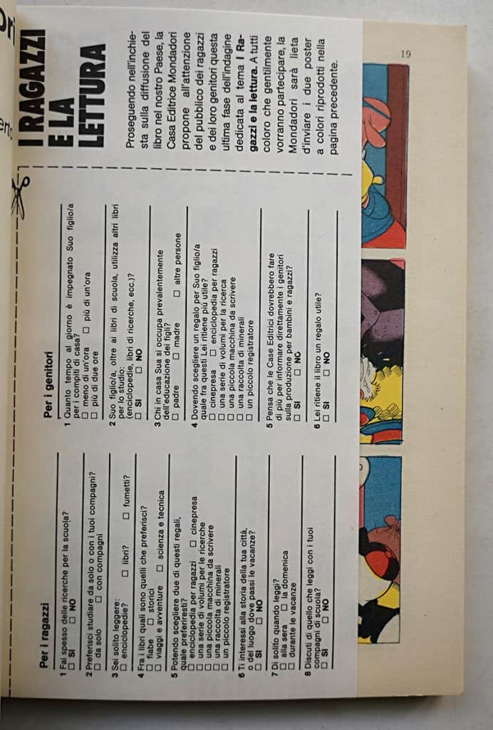 TOPOLINO LIBRETTO n 983 doppia cartolina i ragazzi e la lettura 1974 - immagine 4