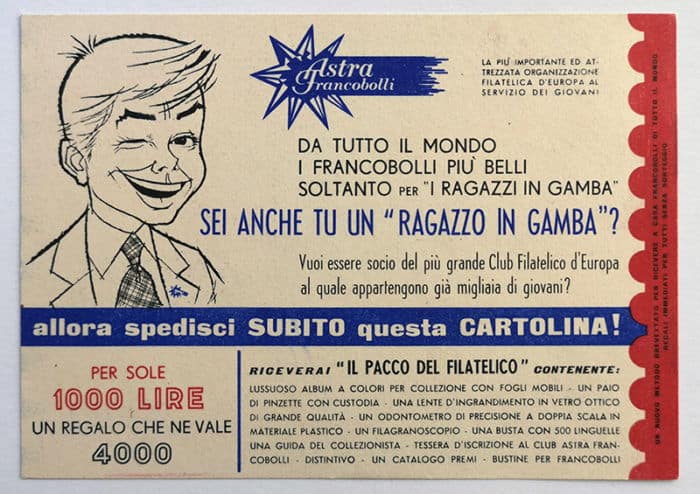 Inserto GADGET VOLANTE allegato TOPOLINO N 164 CARTOLINA ASTRA 164