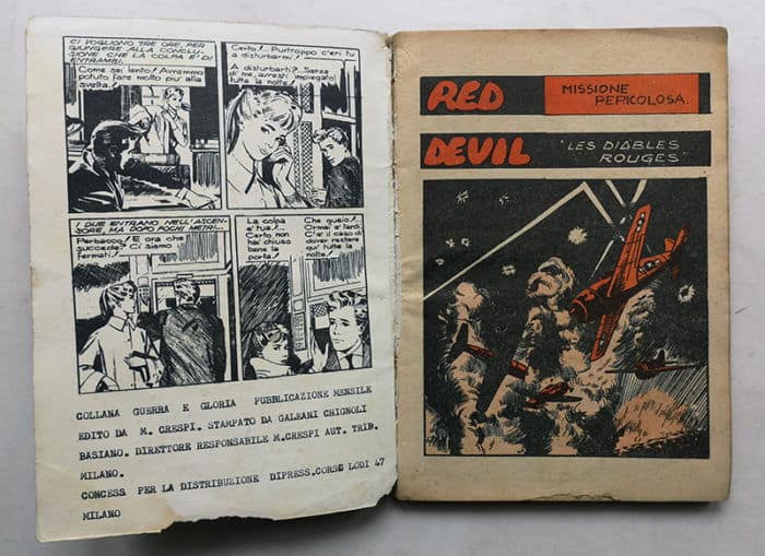 COLLANA GUERRA E GLORIA 7 Red Devil Crespi Editore 1965 - immagine 2