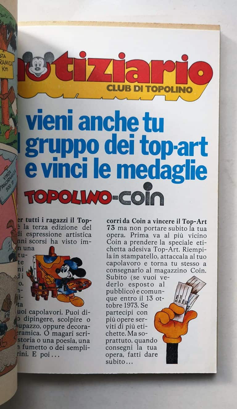 TOPOLINO LIBRETTO n 927 inserto regionale COIN doppia cedola bollino 1973 - immagine 4