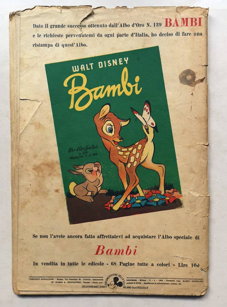 Walt Disney ALBO D'ORO speciale 151 I FIGLI DI BAMBI Mondadori 2/4/1949 - immagine 3