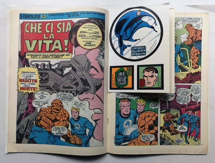 FANTASTICI QUATTRO GIGANTE 38 serie cronologica CORNO 1981 ADESIVI - immagine 2