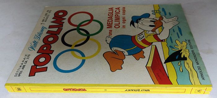 TOPOLINO Libretto 858 MONDADORI 1972 gadget MEDAGLIA OLIMPICA - immagine 2