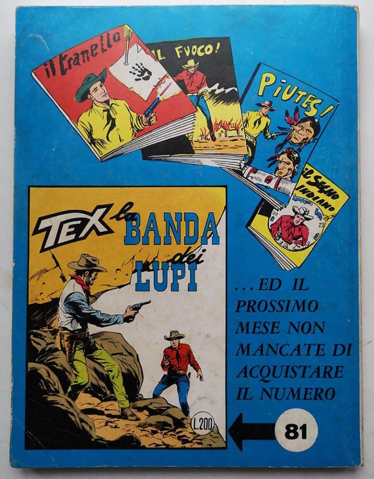 TEX 80 L. 200 MG 1ª edizione ARALDO 1967 INSERTO Galep - immagine 4