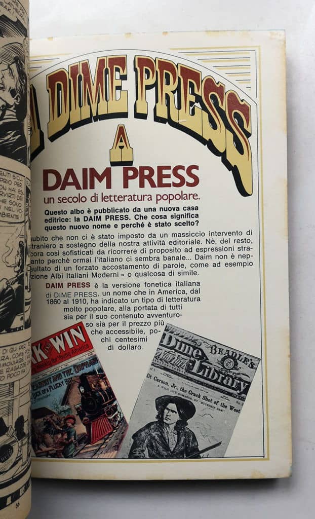 ZAGOR Zenith 155 DAIM PRESS 1974 inserto DIME PRESS - immagine 3