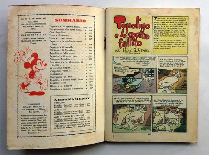 TOPOLINO LIBRETTO 39 Mondadori 1952 - immagine 2
