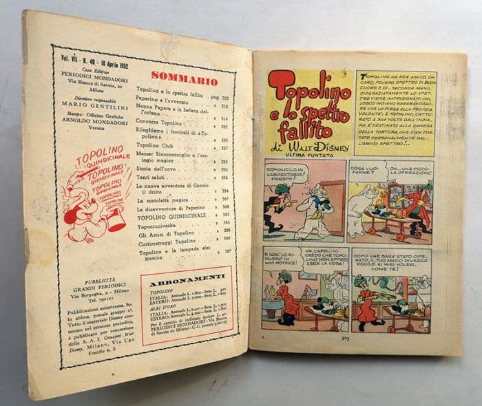 TOPOLINO LIBRETTO 40 Mondadori 1952 - immagine 2