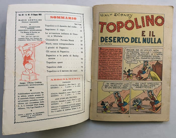 TOPOLINO LIBRETTO 68 Mondadori 1953 Bollino - immagine 2