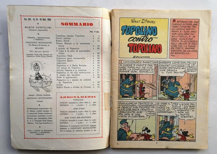 TOPOLINO LIBRETTO 74 Mondadori 1953 Bollino - immagine 2