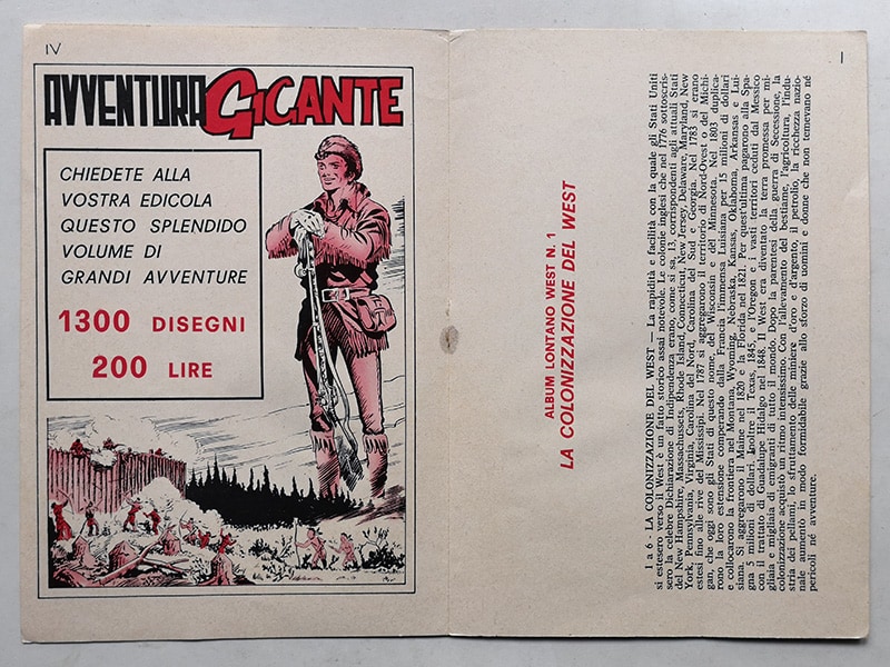 INSERTO Locandina ALBUM LONTANO WEST Blek 226 DARDO 1967 - immagine 2