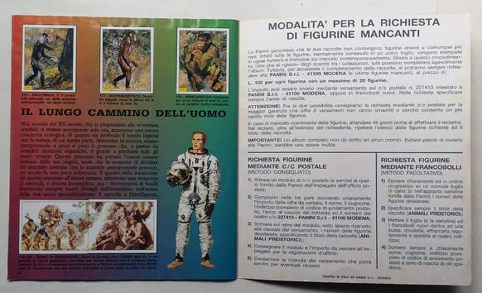 Album Figurine ANIMALI PREISTORICI Qs. Completo Panini - immagine 3