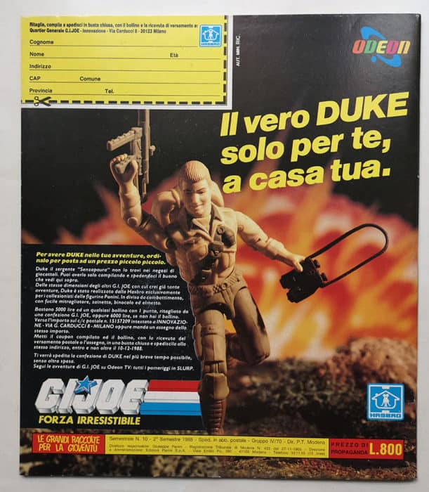Album Figurine G.I.JOE Vuoto PANINI 1988 - immagine 2
