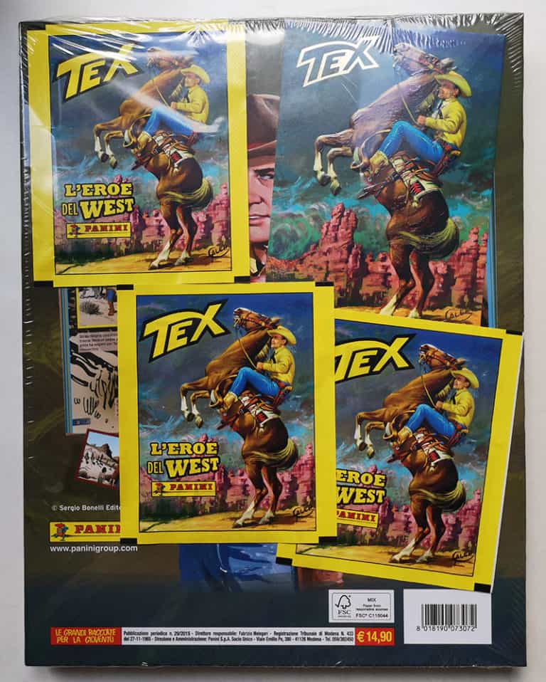 Album di Figurine TEX L'EROE DEL WEST Cartonato BLISTERATO Sand New Edition BUSTINE Cartolina - immagine 2