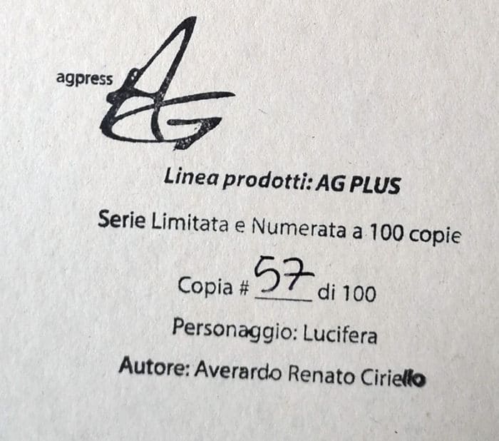 Cover Averardo Ciriello LUCIFERA 101 riproduzione numerata - immagine 2