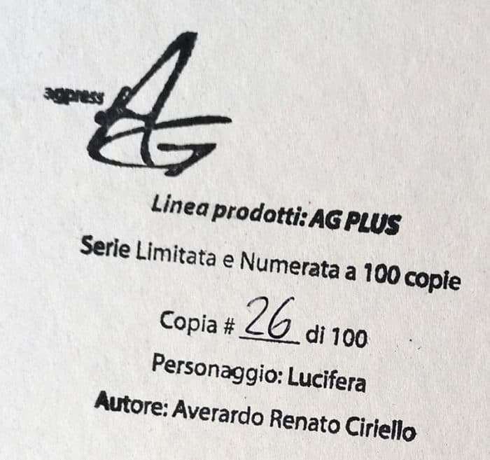 Cover Averardo Ciriello LUCIFERA 116 riproduzione numerata - immagine 2