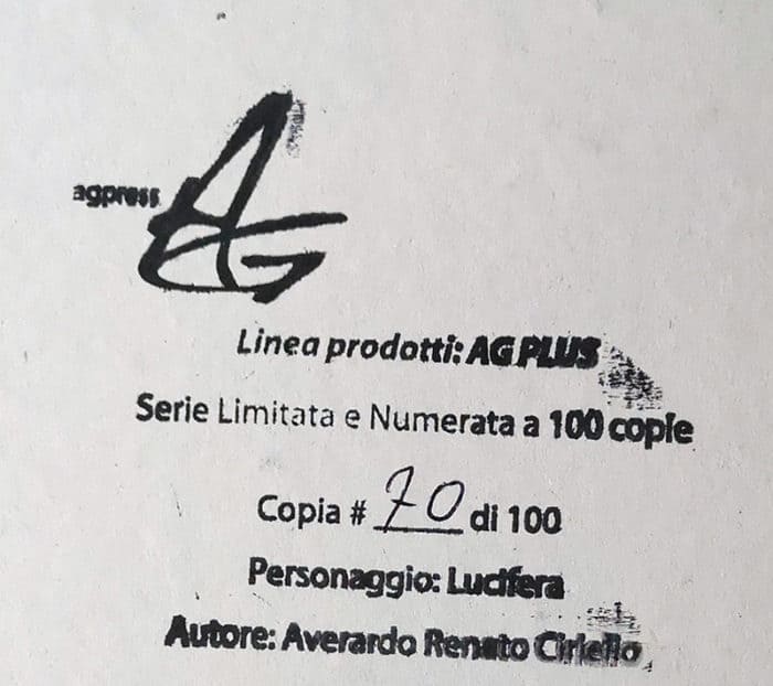 Cover Averardo Ciriello LUCIFERA 136 riproduzione numerata - immagine 2