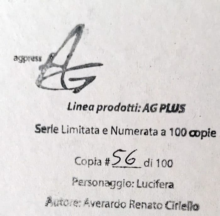 Cover Averardo Ciriello LUCIFERA 138 riproduzione numerata - immagine 2