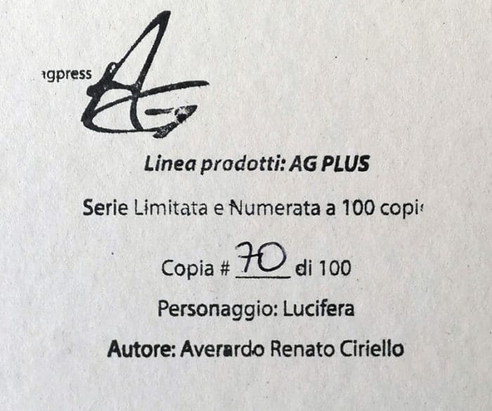 Cover Averardo Ciriello LUCIFERA 49 riproduzione numerata - immagine 2