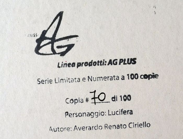 Cover Averardo Ciriello LUCIFERA 67 riproduzione numerata - immagine 2