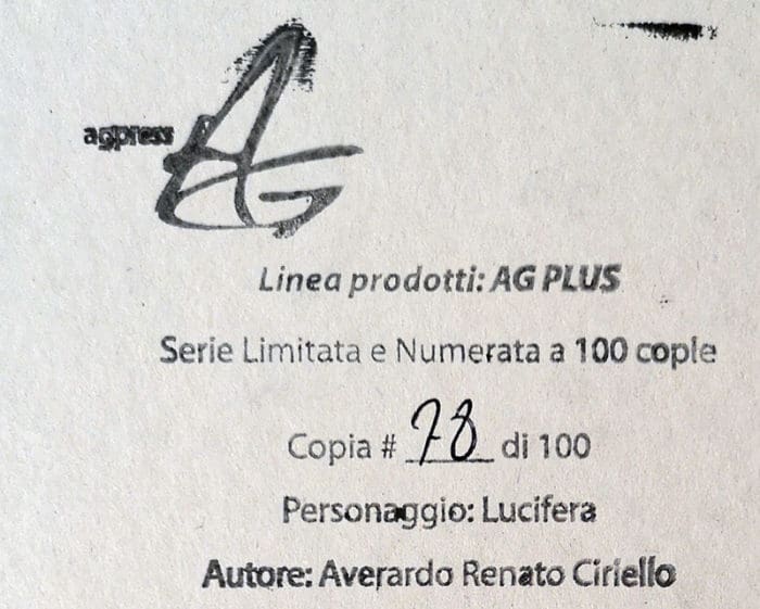 Cover Averardo Ciriello LUCIFERA 87 riproduzione numerata - immagine 2