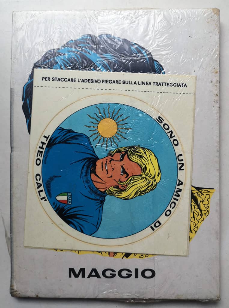 THEO CALI' 3 Blisterato ADESIVO Fotometalgrafica 1974 - immagine 3