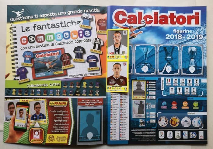 ALBUM CALCIATORI PANINI 2018-19 vuoto versione omaggio con figurine e cedole - immagine 2