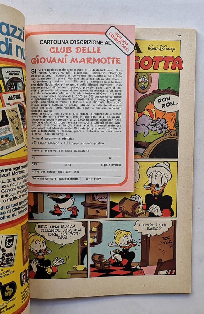 ALBI D'ORO Almanacco Topolino 262 Ottobre 1978 cartolina Giovani Marmotte - immagine 2